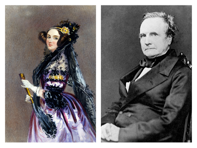 Picture of Ada Lovelace and Charles Babbage